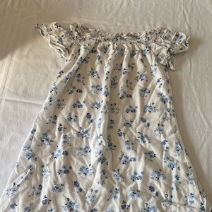 Floral holister off the shoulder dress